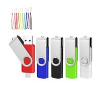 Yaxiny Lot de 5 clés USB C 3.0 haute vitesse en bois d'érable pour TV, voiture, smartphone, PC, ordinateur portable - 32 Go
