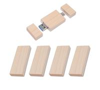Yaxiny Lot de 5 clés USB C de 8 Go en bois d'érable pour TV, voiture, smartphone, PC, ordinateur portable