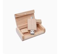 Yaxiny Maple Wood Box Clé USB 3.0 Flash Drive 128 Go, OTG USB Pen Drive, type C pour smartphone Android USB USB C