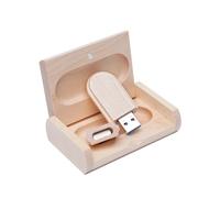 Yaxiny USB Stick Hölzernes Speicherstick 64GB USB 3.0 Flash Drive Memory Stick Datenspeicher Pendrive Geschenk Mit Holzkasten