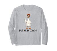 Yay Sports Game Day Put Me in Coach Dad Football Goose Duck Manche Longue