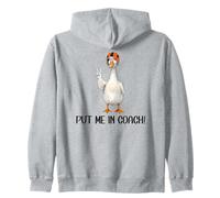 Yay Sports Game Day Put Me in Coach Dad Football Goose Duck Sweat à Capuche