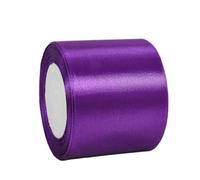 yayafunfun 22m Ruban de Satin Violet Gros 100mm, Ruban Satin de Qualité Supérieure pour Emballage Cadeau, Mariage, Décoration, Couture, Artisanat, Nœuds, Noël, Zéro Déchet