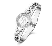 YAYAKO Bracelets du Zodiaque en Or 18k Bracelet en Acier Inoxydable Signes du Zodiaque Bracelet pour Femme Filles Cadeaux Bestie (Argent Bélier)