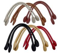 Yayatty 12pcs 6 Couleurs Anses de Sac en Cuir, Sangle Cuir Sac a Main 42cm Poignées de Sac à Main en Cuir avec Trous d'extrémité en Forme d'oreille pour Sacs au Crochet Sac fourre-Tout Portefeuille