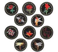 Yayatty Broderie Patch Thermocollant, 10 PCS Fleurs à Repasser Iron-on Patches Appliques pour L'artisanat, La Couture, Les Vêtements