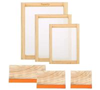 Yayatty Kit de Sérigraphie, 5 PCS Kit de Démarrage pour Sérigraphie, Cadre de Sérigraphie, Raclettes de Sérigraphie pour Débutants et Passionnés de Sérigraphie