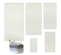 Yayatty Lot de 5 bas de sac en bois pour crochet, base rectangulaire, loisirs créatifs, tissage, fournitures