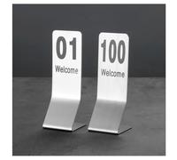 YAYDAFSHSAI Cartes numérotées pour Tables, Stainless Steel Table Numbers Place Cards 14.5x5cm 1-100(1 to 20)