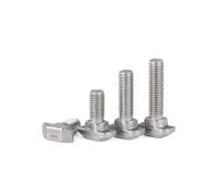 YAYDAFSHSAI écrous à tête Marteau, Lot de 10 boulons en T en Acier Inoxydable 304 M5 M6 M8 20-45 mm for profilés en Aluminium(40s-M8x20)