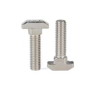 YAYDAFSHSAI écrous à tête Marteau, Vis à tête en T M5, M6 et M8, connecteurs en Aluminium for profilés de 20 à 45 mm, Lot de 10, Tailles Multiples(3030-M6-25mm)