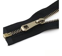 YAYDAFSHSAI Fermeture à glissière en Plastique, 5# 35/45/55/65/75/85cm Open-End Auto Lock Rose Gold Plating Zipper Use for Clothes Shoes Pocket Garment(Black,75cm)