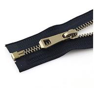 YAYDAFSHSAI Fermeture à glissière en Plastique, 5# 35/45/55/65/75/85cm Open-End Auto Lock Rose Gold Plating Zipper Use for Clothes Shoes Pocket Garment(Navy,55cm)