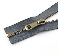 YAYDAFSHSAI Fermeture à glissière en Plastique, 5# 35/45/55/65/75/85cm Open-End Auto Lock Rose Gold Plating Zipper Use for Clothes Shoes Pocket Garment(Gray,35cm)