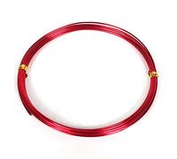 YAYDAFSHSAI Fil métallique en Aluminium, 10M 1.0/1.5/2/3mm Aluminum Wire Soft Metal for DIY Jewelry Making Necklaces Bracelets Anklets Handicrafts Supplies(Red,2mm)