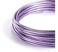 YAYDAFSHSAI Fil métallique en Aluminium, 1mm Anadized Round Aluminum Wire 10 Meters Versatile Painted Aluminium Metal Wire for DIY Jewelry Making Accessories(Light Purple)