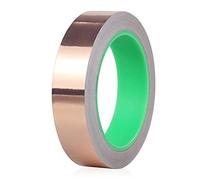 YAYDAFSHSAI Ruban adhésif en Aluminium Ruban adhésif en Feuille de cuivre de différentes Tailles for Blindage EMI, réparations électriques et Loisirs créatifs(25M-6MM)