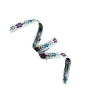 YAYDAFSHSAI Sangles en Nylon Ruban en Polyester et Coton Multicolore, 20 Yards (18,3 m), 0,9 cm, tissé Jacquard, for la Couture et Le Bricolage.(Purple)