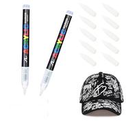 YAYNO 10 PCS Pinches De Remplacement De Pointe Douce Pour Marqueurs De Peinture En Acrylique Points De Pointe Fin En Nylon Stylos À Pinceaux Rechargeables avec 2 Pièces Marqueur Blanc Permanent
