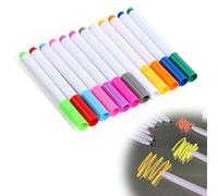 YAYNO 12 pièces Stylos Effaçables Surligneurs pour Tablette Lumineuse LED Marqueurs Lavables pour Enfant Dessin et Doodle-Tableau Acrylique, Verre