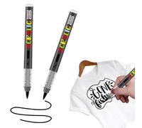 YAYNO 2 Marqueurs Noirs pour Textile Permanents Lavables en Machine pour T-Shirts Sacs en Tissu Travaux Manuels Marqueur Textile Permanent Peinture Textile