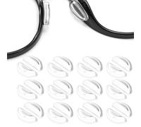 YAYNO 24 Stück Brillen Nasenpads aus Silikon Rutschfeste Transparente Pads Weiche Selbstklebende Ersatz Nasenkissen Brille Zubehör Adhesive Nasenpads Für Brillen Und Sonnenbrillen,3mm