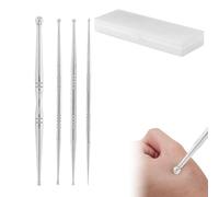 YAYNO 4 Pièces Stylo d'Acupuncture Palpeur Auriculothérapie Acupression Face Pointer Visage pour Soins des Points Dacupuncture Outil Dauto Massage Thérapie des Points
