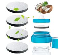 YAYNO Lot de 4 filtrants à eau pour bouteilles filtrantes Brita Fill and Go, filtres à eau Microdisc pour Réduit les PFAS, le chlore, les microparticules et autres impuretés
