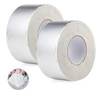 YAYODS 2 Pièces Ruban Étanche en Caoutchouc Butyle en Aluminium - 50mmx10m Bande Etancheite Autocollante Butyle en Étanche Ruban - Ruban Butyle Correctifs Imperméables de Réparation pour Fuite de Toit