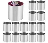 YAYODS Cercles à Pâtisserie INOX Lot de 15 - Ø 5 x H 5 cm Cercles à Mousse sans Fond pour Mini Entremets, Gâteaux Individuels, Tartares et Dressage de Table