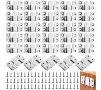YAYODS Lot de 30 Support de Fixation de Cadre Photo de Haute Précision - 54x30 mm Crochet de Tableau Encastrable en Acier Inoxydable - Connecteur de Meuble Robuste pour Miroir, Canapé et Tête de Lit