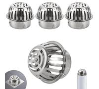 YAYODS Lot de 4 gouttières plates en acier inoxydable 304-100 mm Grille piège à feuilles pour balcon - Protection contre les feuilles mortes - Pour filtrer et bloquer les feuilles tombées - Protection