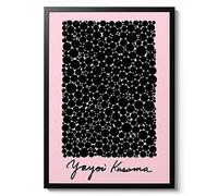 Yayoi Kusama Infinity Dots Pink Print, art mural japonais moderne, idée cadeau d'exposition, pop art abstrait japonais, décoration d'intérieur, affiche minimaliste, archivage mat, A1 (encadré) - 84,1