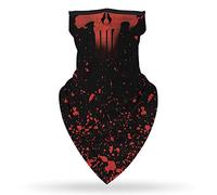 YAYOUREL Cache-cou pour homme et femme - Écharpe UV d'été - Masque facial - Cagoule, A : noir et rouge, taille unique