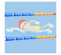 YAYREC Corde de séparation Flottante, Safety Pool Rope Float Swimming Pool Divider Rope/Safety Float Rope Dividing Lanes Floating Ropes Swimming(Nylon Rope,8m/26.2ft)