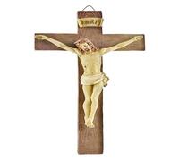 YAYREC Croix chretienne，Crucifix Mural， Statue Religieuse de Jésus en Croix, Crucifix, Figurine sacrée Suspendue au Mur, Croix Collective, bénédiction