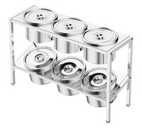 YAYREC Station de garniture pour pizza，Boîtes à épices， Organiseur de comptoir à plusieurs compartiments rétractables avec couvercle for épices(A(22.4X7.3X13.8IN))