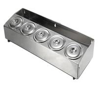 YAYREC Station de garniture pour pizza，Boîtes à épices， Support de comptoir incliné avec étagère rangement arrière for épices et ingrédients cuisine(74x25.3x12.5cm)