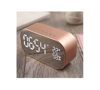 yAyusi Double Président Miroir Bluetooth Président Soutien FM Horloge_kosenewe341