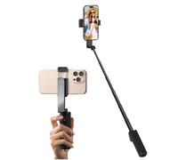 yAyusi Nouvelle Mini Perche à Selfie pour iPhone, Perche à Selfie Portable Extensible en Aluminium avec Télécommande, Perches à Selfie Compactes pour Vlog/Enregistrer Vidéo/Diffusion en Direct (Noir)