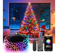 YAYZA! Guirlande Lumineuse Sapin de Noël Intelligente 20m, 200 LEDs RGB 16M de Couleurs, App & Télécommande, Pour Intérieur et Extérieur IP44, Décoration de Noël et Fête