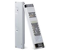 YAYZA! Transformateur 220V 24V 150W, Alimentation 12V 6.25A Intérieure IP20, Ultra-mince Compact LED Driver Transfo, Pilotes Tension Constante per MR16 G4 MR11 GU5.3