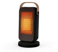 YAZEKY Chauffage d'appoint, 1200W Mini PTC Chauffage Soufflant Electrique à Economie D'énergie, Silencieux, 3 Niveaux de Chauffage, Radiateur Soufflant Pour Salle De Bain, Bureau, Salon, Maison (Noir)