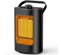 YAZEKY Chauffage d'appoint 1500W, Mini PTC Radiateur Soufflant Electrique à Economie D'énergie, Silencieux, 3 Niveaux de Chauffage, Protection Multiple-Pour Salle De Bain, Bureau, Salon