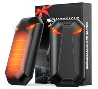 YAZEKY Chauffe Main 2 Pièces, 6000 mAh Chauffe Main Rechargeable Cadeau pour Noel Hommes Femme, 3 Modes Chaufferette Electrique Main Reutilisable Portable pour Camping, Golf, Idee Cadeau pour Noel