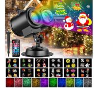 YAZEKY Halloween Projector Outdoor, LED Projector Christmas Outdoor Indoor 2 in 1 with 12 Slides, 10 PROJECTEUR LASER EXTERIEUR NOE