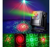 YAZEKY Lampe de Scène, 60 Effets Lumineux Boule Disco, Jeux de Lumiere pour Soiree avec Télécommande et Activée Par la Musique, Stroboscope, Idéal Lumiere pour Soirée, DJ, Fête,Club, Karaoké, Noël