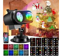 YAZEKY LED Projecteur de Noel Exterieur 2 en 1, 80 Motifs 8 Thème et 10 Couleurs Océan Lampe de Projection Noel Exterieurr Intérieur Télécommande pour Décoration Noël, Fête (10 Diapositives)