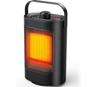 YAZEKY Radiateur Soufflant, 1500W Mini PTC Chauffage d'appoint Electrique à Economie D'énergie, Silencieux, 3 Niveaux de Chauffage, Protection Multiple-Pour Salle De Bain, Bureau, Salon