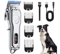 YAZEKY Tondeuse Chien Poil Long Epais, Tondeuse pour Chien Chat Professionnelle Sans Fil avec Ecran LCD, Trimmer Chat Poils Longs Noeud Haute Puissance de Toilettage pour Animaux de Compagnies